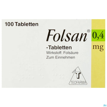 Folsan Tabl 0,4mg 100st 100 ST – Packungsbild