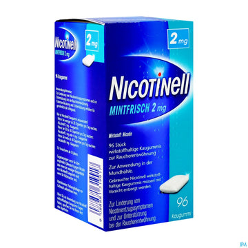 Nicotinell Wirkstoffhaltige Kaugummis Z.raucherentwoehnung Mintfrisch 2mg 96st 96 ST – Packungsbild