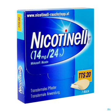 Nicotinell Transdermale Pflaster Tts 20 (14mg/24h) 7st 7 ST – Packungsbild