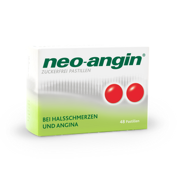 neo-angin® zuckerfrei Pastillen 48 ST – Packungsbild