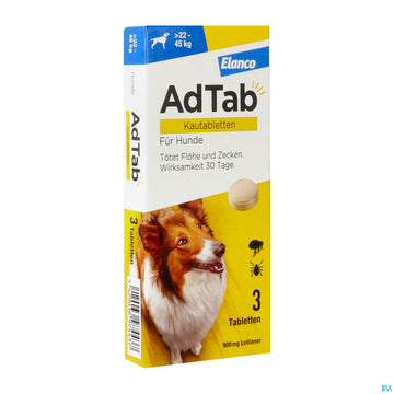 Adtab F Hunde Kautabl 900mg (22-45kg) 3st 3 ST – Packungsbild