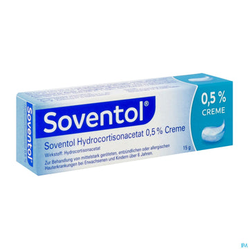 Soventol Hydrocortisonacetat Creme 0,5% 15g 15 G – Packungsbild