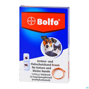 Bolfo Wirkstoffhaltiges Halsband F Katzen U.kl.hunde 1,234g 38cm 1st 1 ST – Packungsbild