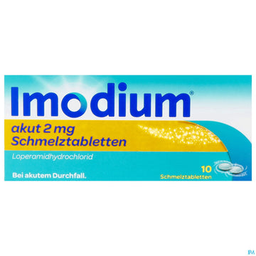 Imodium Akut Schmelztabl 2mg 10st 10 ST – Packungsbild