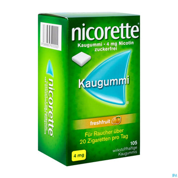 Nicorette Kaugummi Z Raucherentw Freshfruit 4mg 105st 105 ST – Packungsbild