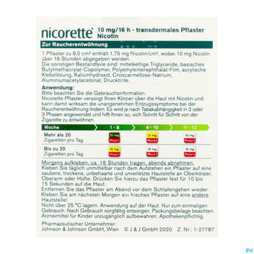 Nicorette Transdermales Pflaster 10mg/16h 14st 14 ST – Packungsbild