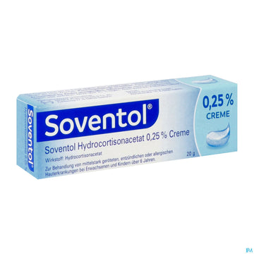 Soventol Hydrocortisonacetat Creme 0,25% 20g 20 G – Packungsbild