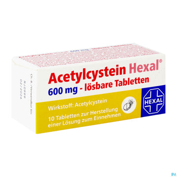 Acetylcystein-hexal Lösbare Tabl 600mg 10st 10 ST – Packungsbild