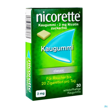 Nicorette/classic Kaugummi Z Raucherentw 2mg 30st 30 ST – Packungsbild