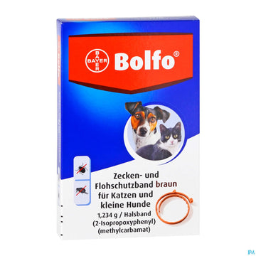 Bolfo Wirkstoffhaltiges Halsband F Katzen U.kl.hunde 1,234g 38cm 1st 1 ST – Packungsbild