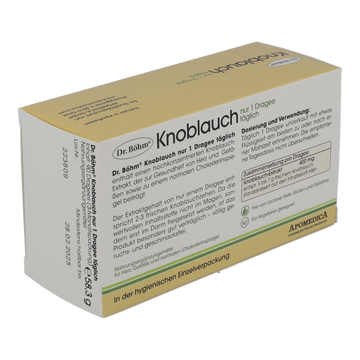Dr. Böhm Knoblauch nur 1 Dragee täglich
