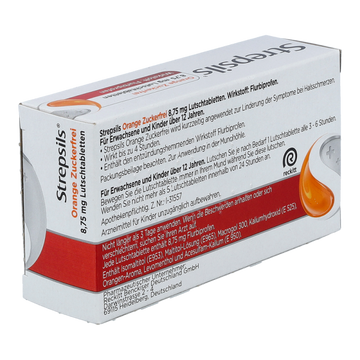 STREPSILS Lutschtabletten 8,75 mg Orange Zuckerfrei 24 Stk