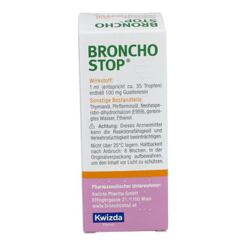 Bronchostop Guaifenesin 10% akut Hustentropfen 50 ml