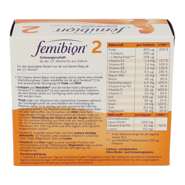 Femibion 2 Schwangerschaft /28 Tabletten + 48 Kapseln