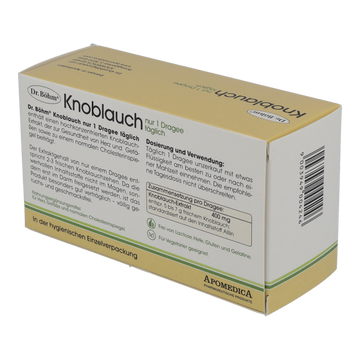 Dr. Böhm Knoblauch nur 1 Dragee täglich
