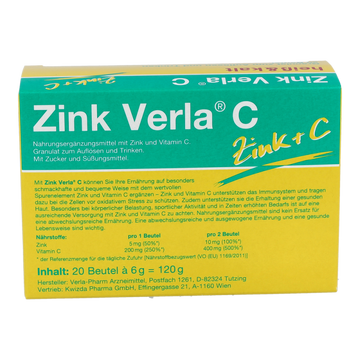 Verla Zink C Granulat Himbeer 20 Stk.