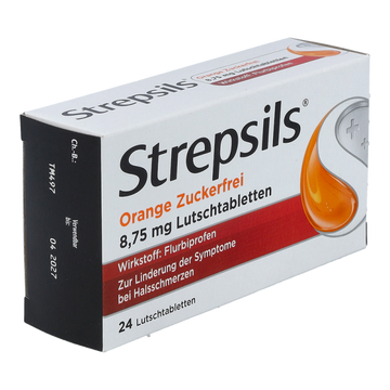 STREPSILS Lutschtabletten 8,75 mg Orange Zuckerfrei 24 Stk